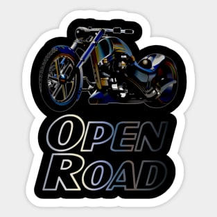 Motorbike Open Road Chopper Sticker